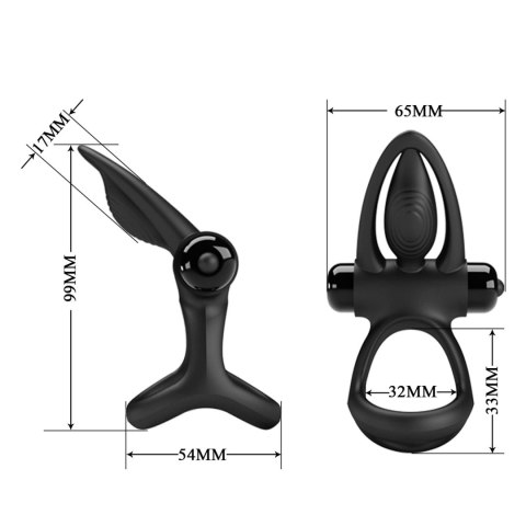 PRETTY LOVE - VIBRATION COCK RING Black, 10 vibration functions Baile - Boys of Toys Sp. z. o.o. (dystrybutor)