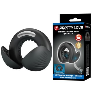 Pretty Love Quentin Vibrating Silicone Cock Ring Baile - Boys of Toys Sp. z. o.o. (dystrybutor)