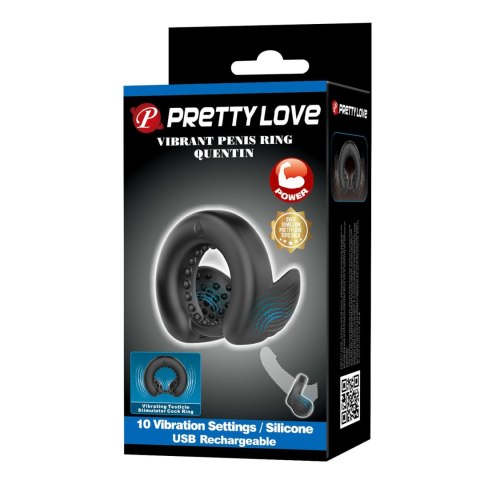 Pretty Love Quentin Vibrating Silicone Cock Ring Baile - Boys of Toys Sp. z. o.o. (dystrybutor)