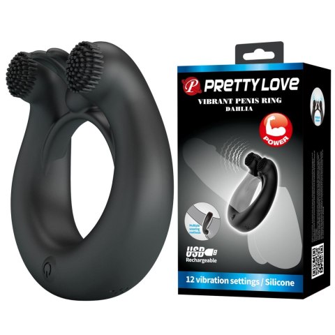 VIBRANT PENIS RING DAHLIA, 12 vibration functions memory function Baile - Boys of Toys Sp. z. o.o. (dystrybutor)