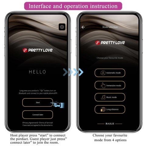 PRETTY LOVE - Aari, 10 vibration functions Mobile APP Long-distance Control 10 thumping functions Baile - Boys of Toys Sp. z. o.o. (dystrybutor)
