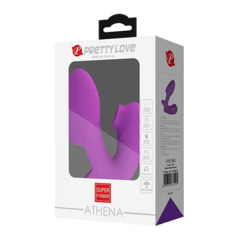 PRETTY LOVE - Super Finger ATHENA Purple, 7 vibration functions 7 tapping functions Memory function Baile - Boys of Toys Sp. z. o.o. (dystrybutor)