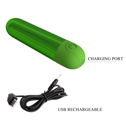 Pretty Love Kiwi - Rechargeable Bullet Vibrator - Green Baile - Boys of Toys Sp. z. o.o. (dystrybutor)