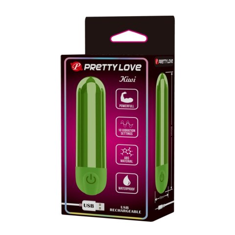 Pretty Love Kiwi - Rechargeable Bullet Vibrator - Green Baile - Boys of Toys Sp. z. o.o. (dystrybutor)