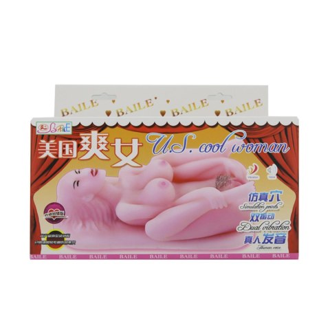BAILE - Masturbator toy, TPR, double vibrating egg with voice, tighten,shrink 3AAA batteries Baile - Boys of Toys Sp. z. o.o. (dystrybutor)
