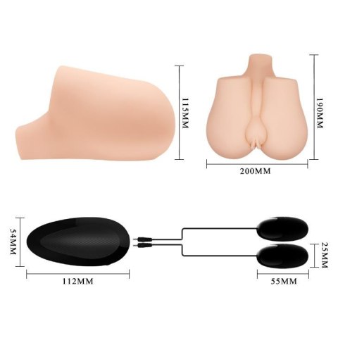 CRAZY BULL - Realistic Vagina and Anal Vibrating Baile - Boys of Toys Sp. z. o.o. (dystrybutor)