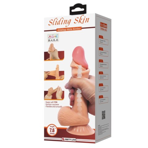 BAILE - Sliding Skin 7,6'' Flesh, Suction base Bendable TPR Baile - Boys of Toys Sp. z. o.o. (dystrybutor)
