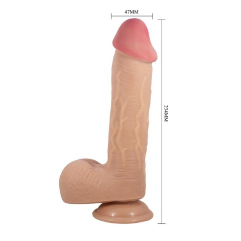 BAILE - Sliding Skin 9,2'' Flesh Suction base TPR Baile - Boys of Toys Sp. z. o.o. (dystrybutor)