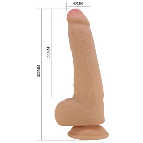 PRETTY LOVE - DRACO 9.2"(233mm) Sliding Skin Series TPR, Suction base Baile - Boys of Toys Sp. z. o.o. (dystrybutor)
