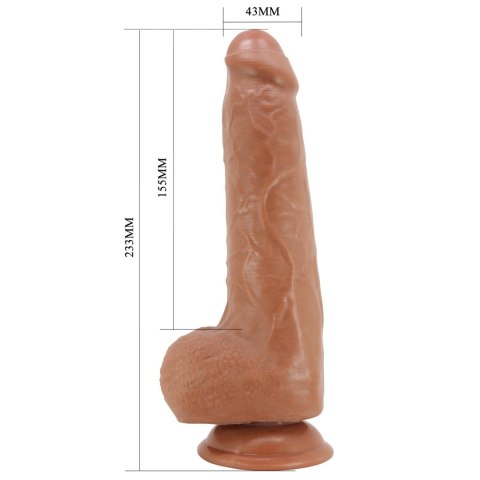 PRETTY LOVE - DRACO 9.2"(233mm) Sliding Skin Series TPR, Suction base Baile - Boys of Toys Sp. z. o.o. (dystrybutor)