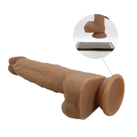 PRETTY LOVE - Jonathan 8,3'' Light Brown, 3 vibration functions Thrusting Wireless remote control Baile - Boys of Toys Sp. z. o.o. (dystrybutor)