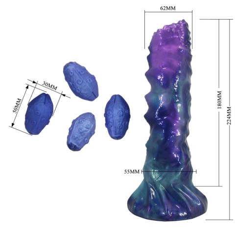 Power Monsters DuskWalker Sentinel - 23 cm Rippled Monster Silicone Dildo Baile - Boys of Toys Sp. z. o.o. (dystrybutor)