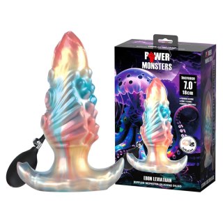 Power Monsters Ebon Leviathan - 18 cm Rippled Monster Silicone Dildo Baile - Boys of Toys Sp. z. o.o. (dystrybutor)