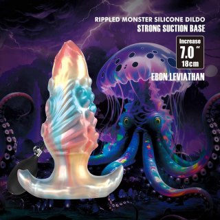 Power Monsters Ebon Leviathan - 18 cm Rippled Monster Silicone Dildo Baile - Boys of Toys Sp. z. o.o. (dystrybutor)