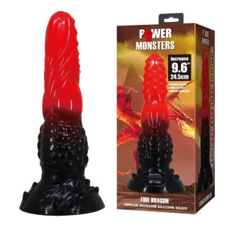 Power Monsters Fire Dragon - 24.5 cm Rippled Monster Silicone Dildo Baile - Boys of Toys Sp. z. o.o. (dystrybutor)