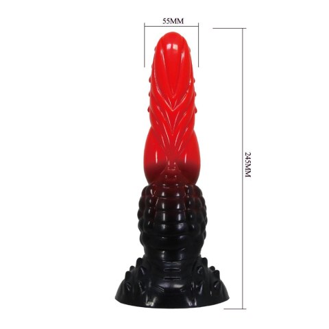 Power Monsters Fire Dragon - 24.5 cm Rippled Monster Silicone Dildo Baile - Boys of Toys Sp. z. o.o. (dystrybutor)