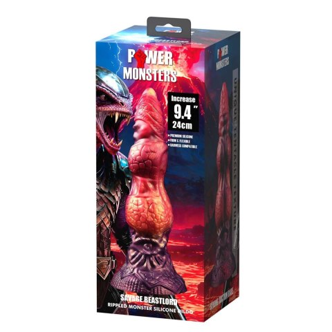 Power Monsters Savage Beastlord - 24 cm Rippled Monster Silicone Dildo Baile - Boys of Toys Sp. z. o.o. (dystrybutor)