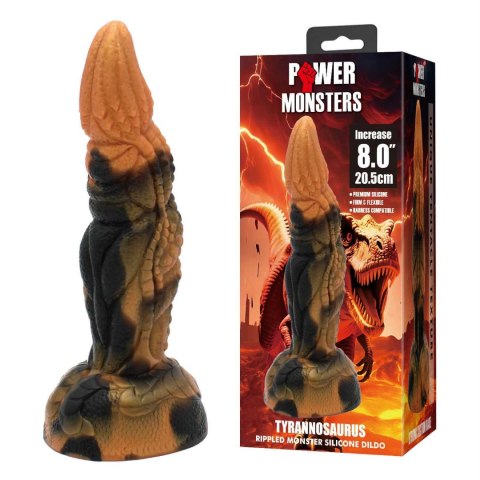Power Monsters Tyrannosaurus - 20.5 cm Rippled Monster Silicone Dildo Baile - Boys of Toys Sp. z. o.o. (dystrybutor)