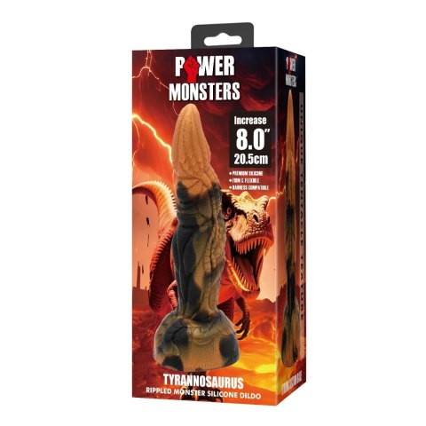 Power Monsters Tyrannosaurus - 20.5 cm Rippled Monster Silicone Dildo Baile - Boys of Toys Sp. z. o.o. (dystrybutor)
