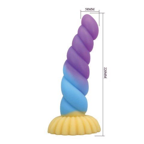 Power Monsters Unicorn - 22 cm Rippled Monster Silicone Dildo Baile - Boys of Toys Sp. z. o.o. (dystrybutor)