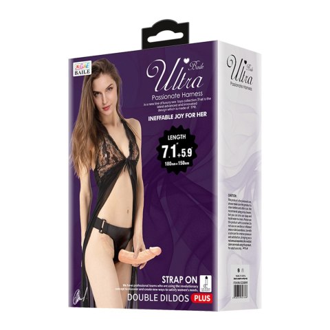 BAILE -STRAP ON DOUBLE DILDOS, 7.1''+5.9'' Baile - Boys of Toys Sp. z. o.o. (dystrybutor)