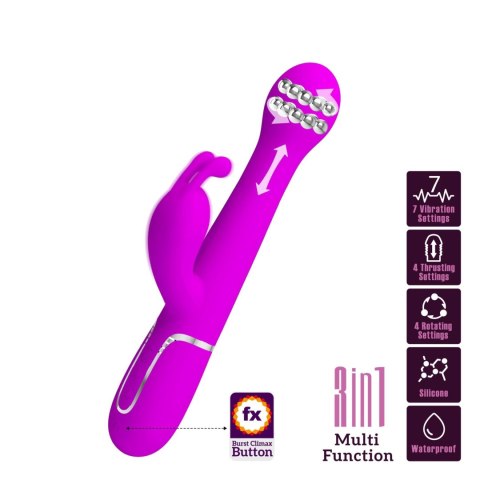 PRETTY LOVE - Dejon Twinkled Tenderness Purple, 7 vibration functions 4 thrusting settings 4 rotation functions Baile - Boys of Toys Sp. z. o.o. (dystrybutor)