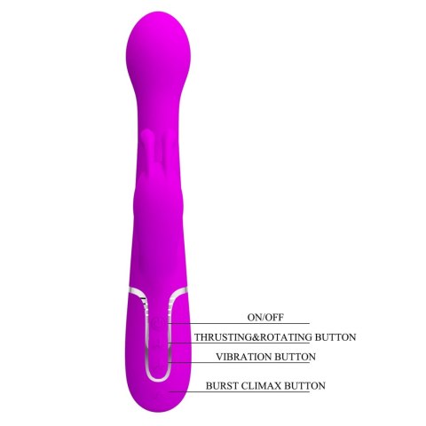 PRETTY LOVE - Dejon Twinkled Tenderness Purple, 7 vibration functions 4 thrusting settings 4 rotation functions Baile - Boys of Toys Sp. z. o.o. (dystrybutor)