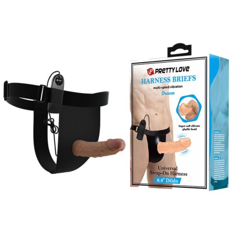 PRETTY LOVE - HARNESS BRIEFS- Draven Strap-On 6,8'' Dildo vibration Baile - Boys of Toys Sp. z. o.o. (dystrybutor)
