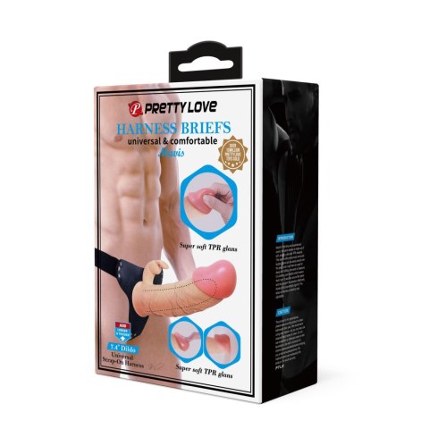 PRETTY LOVE - Mavis Flesh, Universal Strap-On Harness, Dildo 7.4'' TPR Baile - Boys of Toys Sp. z. o.o. (dystrybutor)