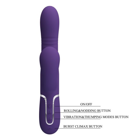 PRETTY LOVE - Mariana dark purple, 7 vibration functions, 7 thrusting settings, 4 rolling functions,4 nodding functions Baile - Boys of Toys Sp. z. o.o. (dystrybutor)