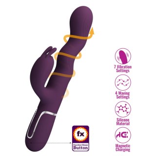 Pretty Love Laursen Dark Purple Waving & Vibrating Rabbit Vibrator Baile - Boys of Toys Sp. z. o.o. (dystrybutor)