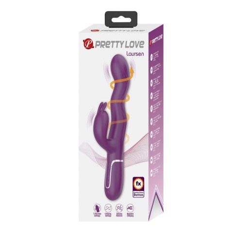 Pretty Love Laursen Dark Purple Waving & Vibrating Rabbit Vibrator Baile - Boys of Toys Sp. z. o.o. (dystrybutor)