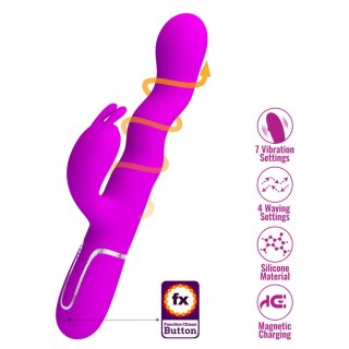 Pretty Love Laursen Purple Waving & Vibrating Rabbit Vibrator Baile - Boys of Toys Sp. z. o.o. (dystrybutor)