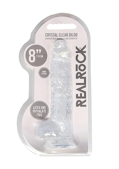 8"" / 20 cm Realistic Dildo With Balls - Transparent SHOTS
