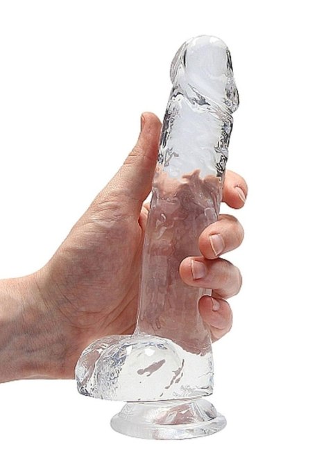 8"" / 20 cm Realistic Dildo With Balls - Transparent SHOTS