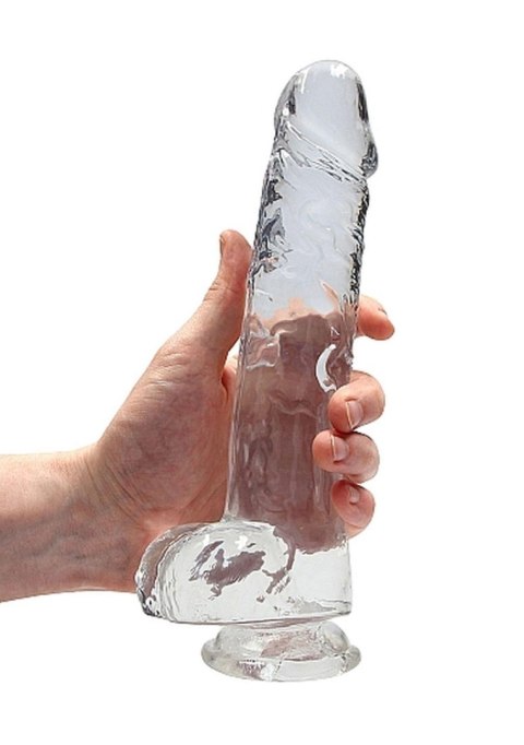 9"" / 23 cm Realistic Dildo With Balls - Transparent SHOTS