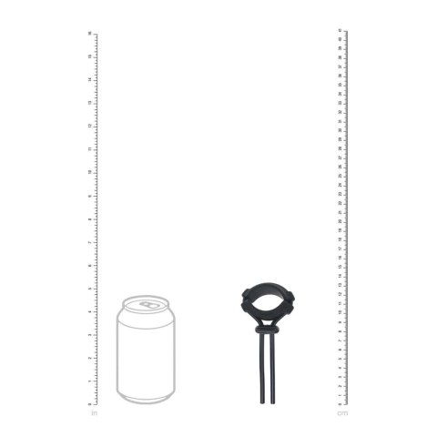 Detachable Wide Adjustable Silicone Lasso Cockring - 5mm - Black Levelz by Shots