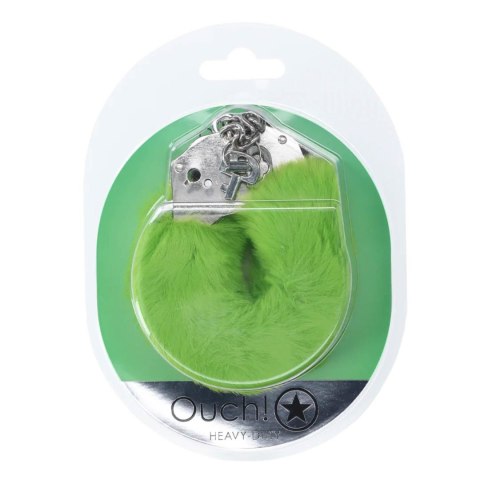 Heavy-duty Fluffy Handcuffs - Green SHOTS