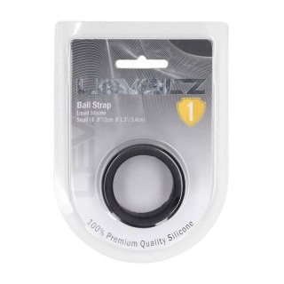 Liquid Silicone Ball Strap - S - 34mm - Black SHOTS