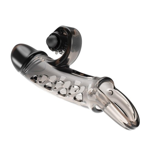 ROMANCE - Penis sleeve, TPE material,vibration, battery LR41*3, Black Baile - Boys of Toys Sp. z. o.o. (dystrybutor)