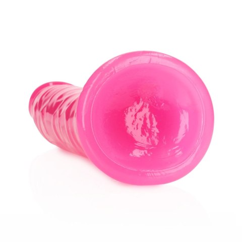 Slim Realistic Dildo with Suction Cup - Glow in the Dark - 9'' / 22,5 cm SHOTS