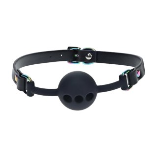 Venice Collection - Silicone Ball Gag - Black SHOTS