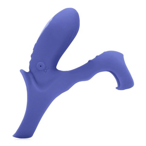 Vibrating Cockring with Clit Stimulation - Tamiya Blue SHOTS