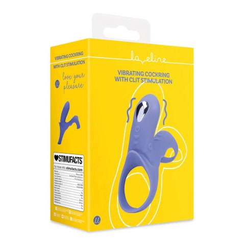 Vibrating Cockring with Clit Stimulation - Tamiya Blue SHOTS