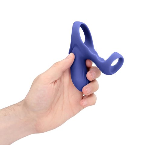 Vibrating Cockring with Clit Stimulation - Tamiya Blue SHOTS