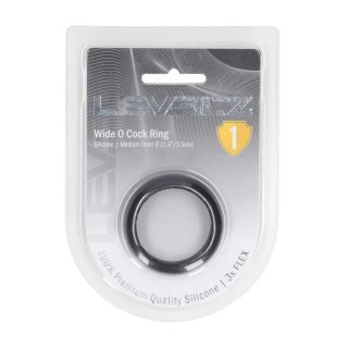 Wide O Silicone Cockring - M - 35mm - Black SHOTS