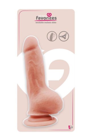ALL TIME FAVORITES BENDABLE DILDO FLESH TONGA