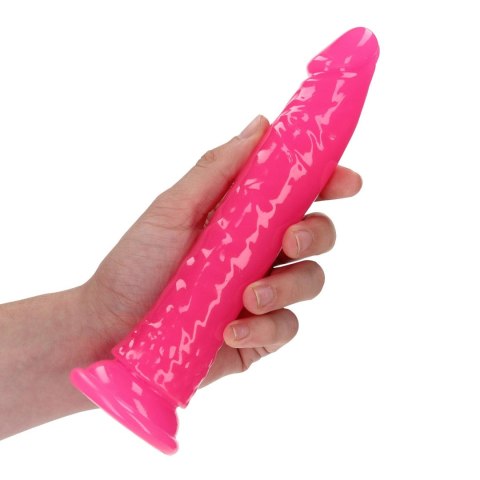 Dildo realistyczne RealRock z przyssawką świecące w ciemności 20 cm RealRock