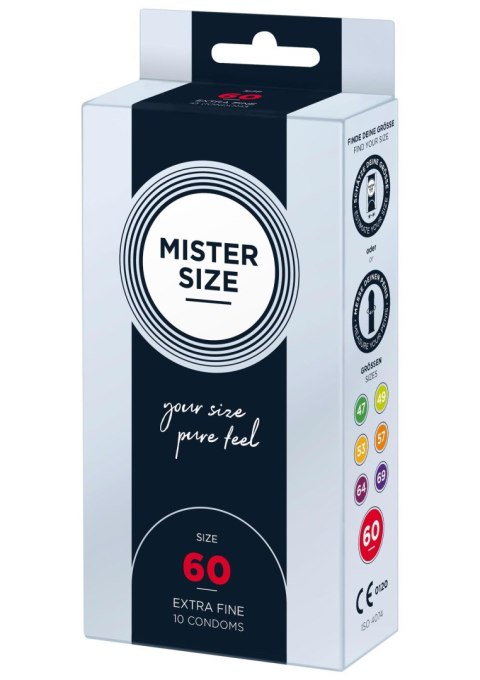 MISTER SIZE 60mm Condoms 10pcs Natural SCALA