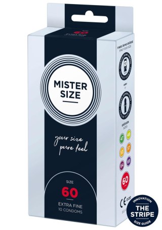 MISTER SIZE 60mm Condoms 10pcs Natural SCALA